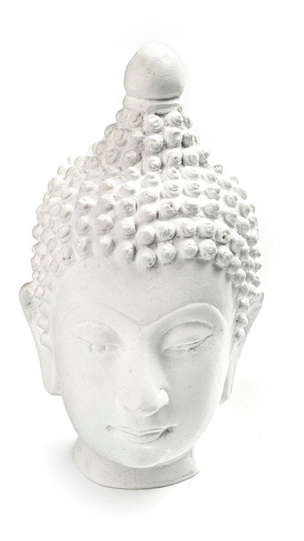 Plaster full Buddha head 4 1/2