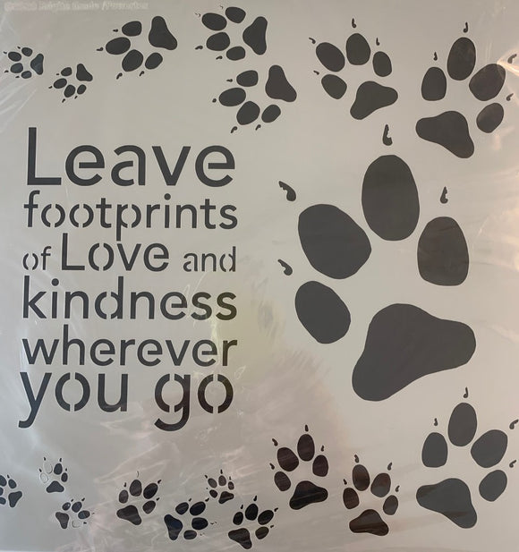 Animal Foot print stencil 12